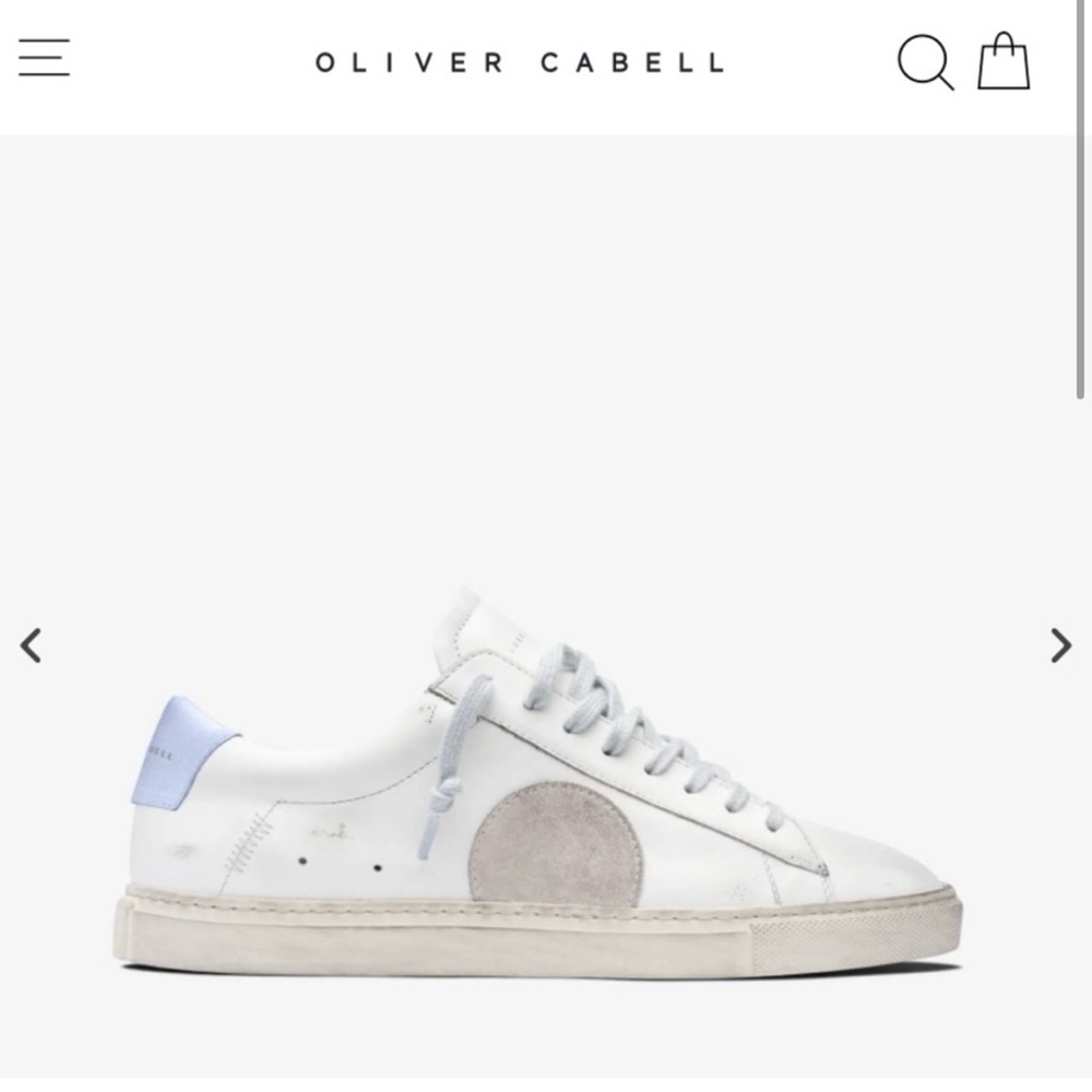 Italian White Leather Sneakers Oliver Cabell worn 2 times in Italy on vacation.